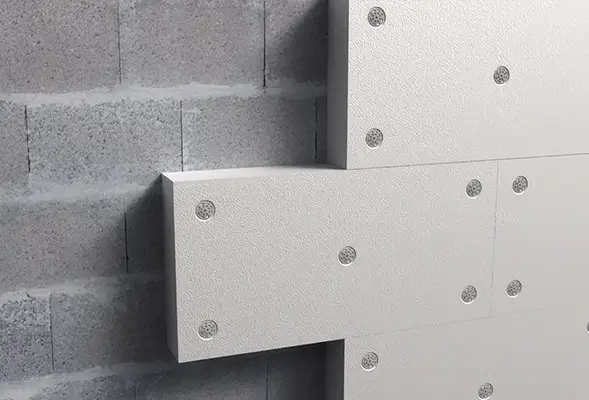 Panneau isolant polystyrène chevillé ITE Sénégal GDS Construction
