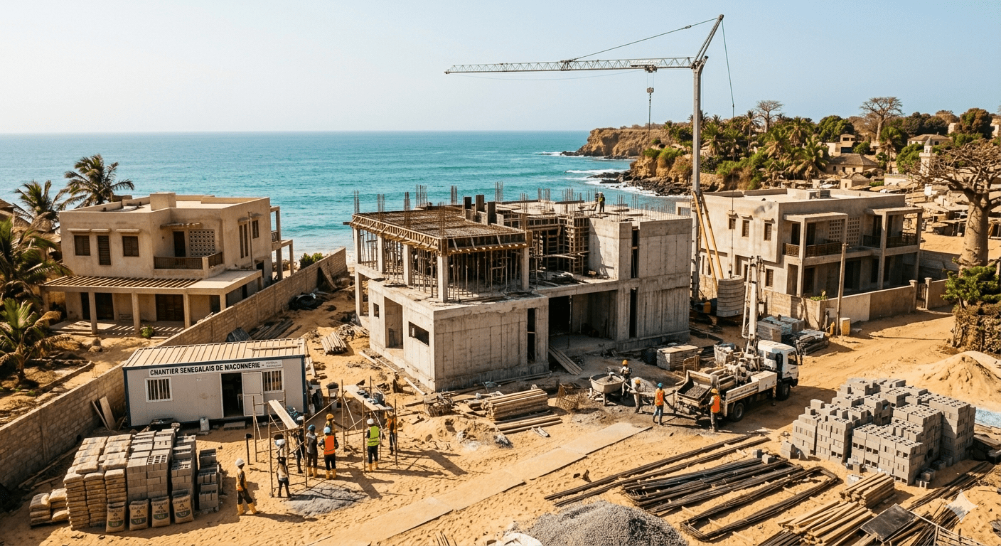 chantier gros oeuvre beton arme dakar senegal