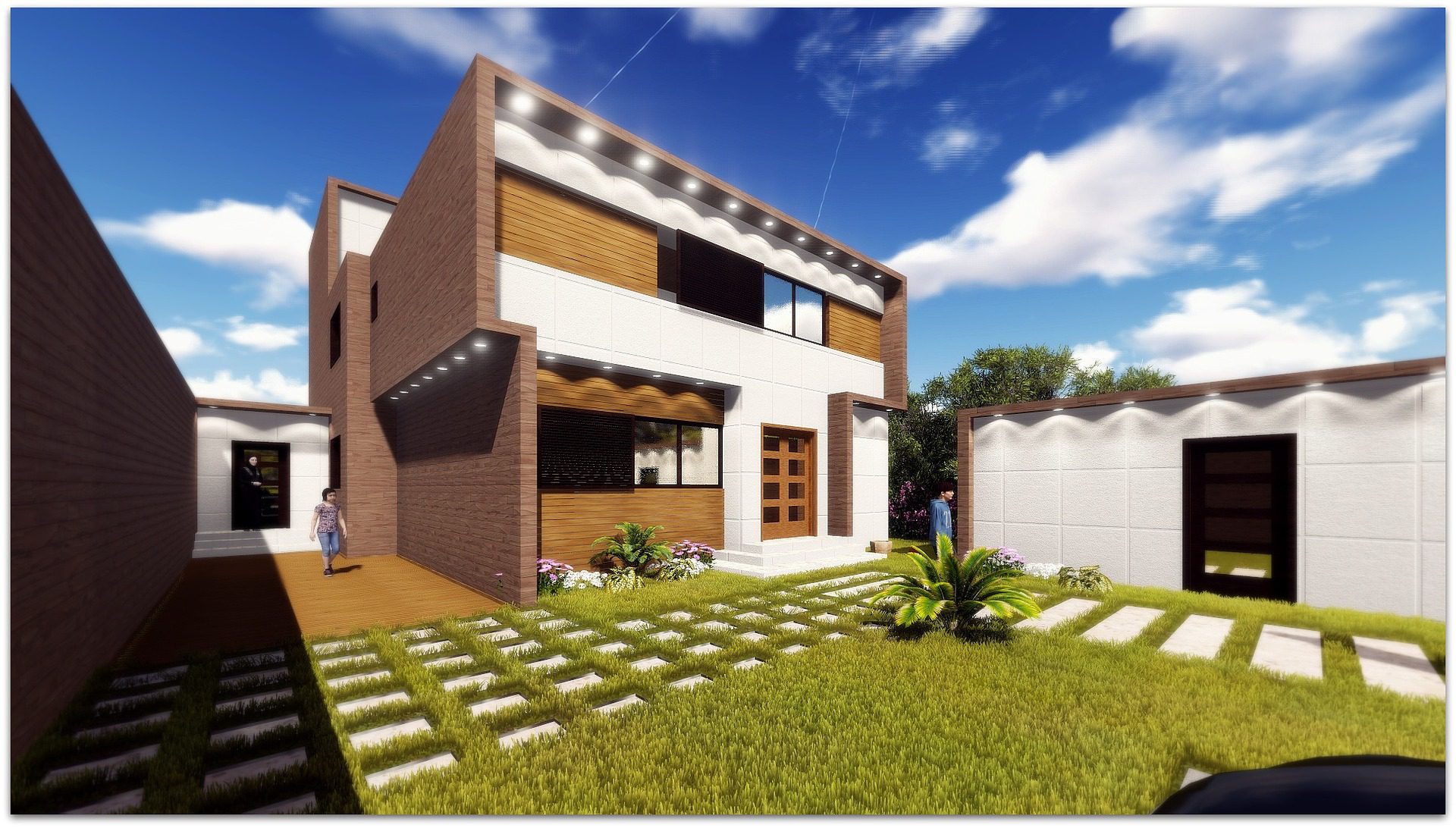 Architecture contemporaine villa haut standing Afrique de l'Ouest